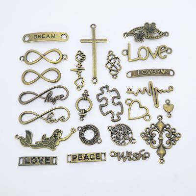 China Fashion Cross Pendants For Necklace Metal Retro Initial Letter Infinity Mixed Pack for sale