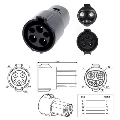 China Type 1 to Tesla (NACS) SAE J1772 to IEC 62196 2 j1772 type - 2 to GB/T DC adapter EV charger adapter electric car adapters for tesla 04873S for sale