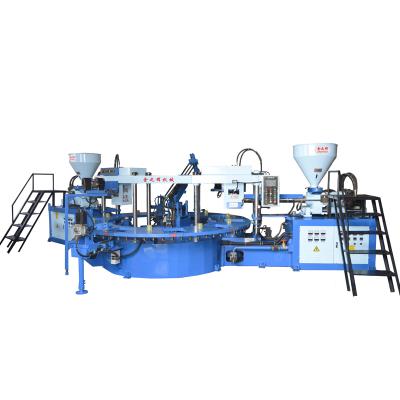 China Rotary - Automatic Rotary Plastic Double Colors Shoes Direct Injection Molding Machine for sale