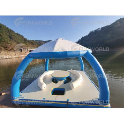 China OEM Texas Water Entertainment Aquabanas Commercial Water Entertainment Texas Water Party Inflatable Bana Float Party Float Mat Float Island Deck Float for sale