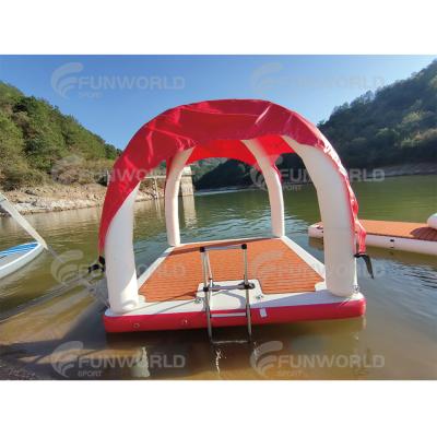 China Aqua Water Park Inflatable Floating Tent Boat Island for sale