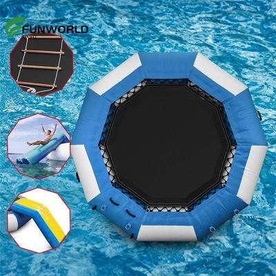 China Popular DWF EDGE Water Bed Sea Water Park PVC Inflatable Floating Trampoline Seadoo Floating Jumping Water Jumping Trampoline (Double Walls Fabric)+PVC for sale