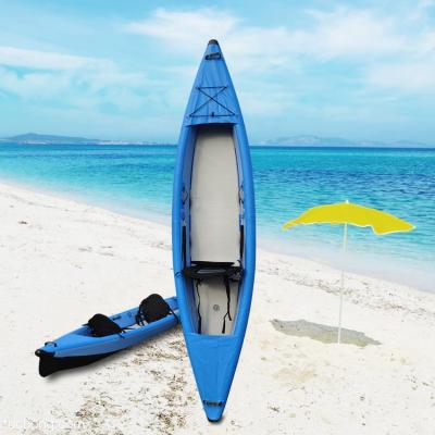 China Inflatable Water Play Kayak With Drop Stitch Floor - 1-3 Person Touring Kayak Without Cover, Blue Green Yellow for sale