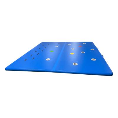 China DWF EDGE Large Size Inflatable Air Track (Double Walls Fabric)+PVC Mat Floor Gymnastics Landing Mattress For Sale for sale