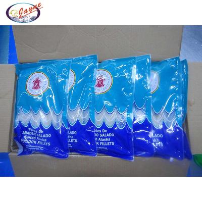 China Factory Direct Wholesale High Quality Frozen Salted Dried Pollock Seafood Fillet for sale