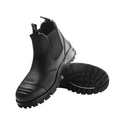 China BAIHUA Breathable Cow Toe Safety Boots Labor Protection Work Leather Black Compound Boots for sale