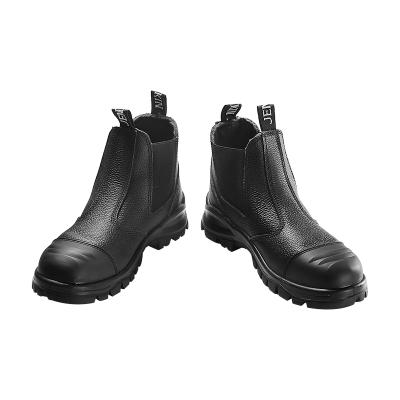 China New Breathable Fashion Style Cow Leather Boots Steel Toe Cap Anti-Smashing Labor Protection Work Boots for sale