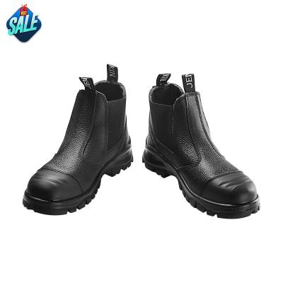 China Hot Sale Breathable Men Steel Toe Protective Leather Construction Safety Shoes Work Boots for sale