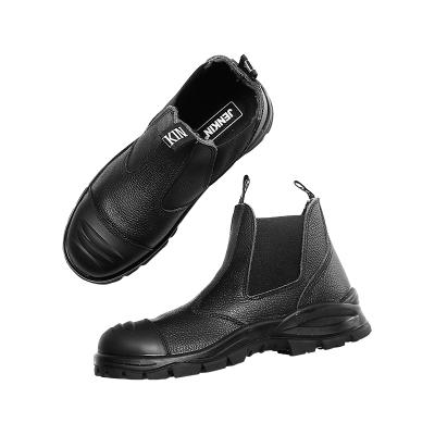 China Industrial Protective Breathable Work Wear Rejects Black Embossed Cow Leather Steel Toe Men Sports Shoes Safety Shoes for sale