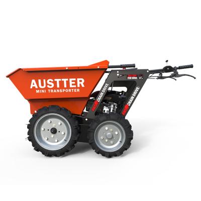 China Farms OEM Manufacturer Austter 6.5hp 212cc Small Gasoline Power Front Tip Micro Dumper for sale