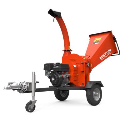 China TUV Rheinland Farms (MD/EMC/NOISE) CE Approved Wood Chip Making Machine Log Branch 15HP Gasoline Engine Chipper for sale