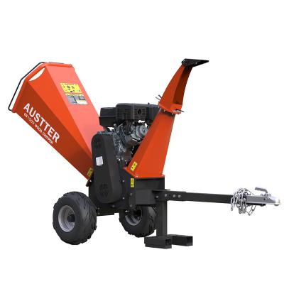 China Farms TUV Rhineland CE/MD/EMC Approved 15Hp 420CC Gasoline Engine Powered Drum Wood Chipper Machine for sale