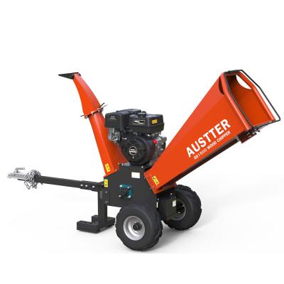 China Farms TUV Rhineland CE /EUIPO Patent Approved Gasoline Engine 15HP Powered Towable Mobile Wood Chipper Shredder for sale