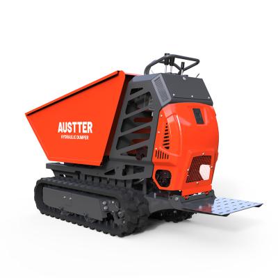 China Farms T50 AUSTTER Construction Agriculture Used Full Hydraulic Tracked 500KG Dumper With 7.5HP Honda B&S Ducar Gasoline Engine for sale