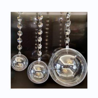 China Cheap Holiday/Xmas Decoration Food Grade Transparent Empty Christmas Balls Hanging Plastic Clear Xmas Ornaments 2cm-40cm Sphere for sale