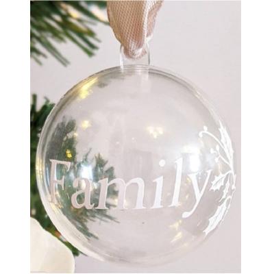 China Decoration 2-40cm Diy Logo Plastic Transparent Christmas Ball Custom Made Holiday/Christmas Decoration Christmas Tree Ornaments Spheres for sale