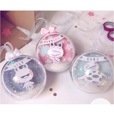 China Decoration 2-40cm Diy Logo Plastic Transparent Christmas Ball Custom Made Holiday/Christmas Decoration Christmas Tree Ornaments Spheres for sale