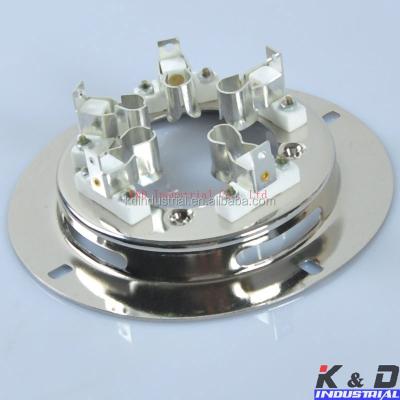 China For 5Pin 3-1000 4-1000 5868 valve metal tube valve socket ceramic audio amplifier and so on 3-1000Z 4-1000A 5868 SUPERB for sale