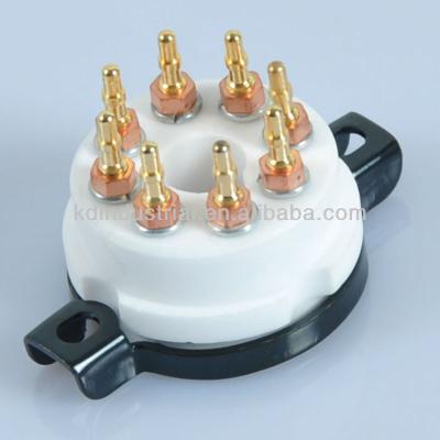 China Commercial style 8Pin EL38 6550 KT88 6SN7 5AR4 6V6 KT66 CMC gold tube ceramic socket for sale