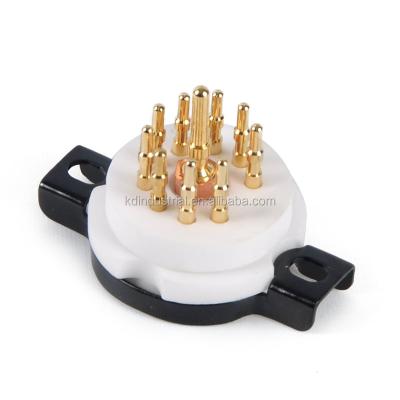 China For 9pins ECC83 12AX7 12AU7 12AT7 EL84 6BQ5.....CMC Ceramic Gold Tube Socket 9 Pin ECC83 12AX7 EL84 for sale