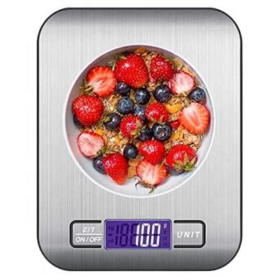 China Tare Digital Kitchen Scale , 5kg Stainless Steel Household Electronic Balance Digital Scale for sale