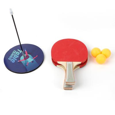 China Training Equipment with Wooden Elastic Soft Shaft Ping Pong Racket Game Best Quality Professional Certificate of Origin Packing Rubber Black Red Logo Color Background Size for sale