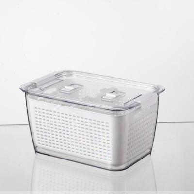 China Factory price viable wholesale clear flat food storage box fridge multi-piece food storage box for sale