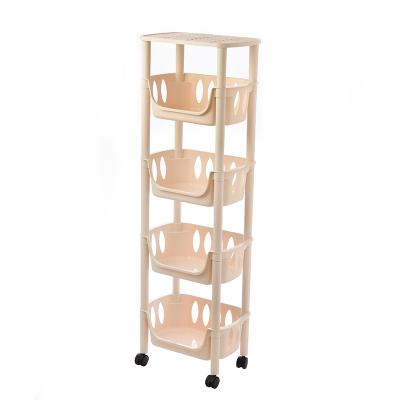 China Good Quality Cheap Sustainable Cart Storage Organizer Rack Plastic Storage Rack for sale