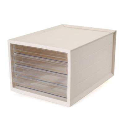 China Good Quality PP Desk Organizer File Cabinet Storage Drawer Plastic Office Cabinet for sale