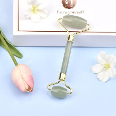 China High Quality Handheld Anti-Puffiness Quartz Jade Roller Gua sha Set Rose Quartz Aventurine Jade Roller Mini Quartz Jade Roller Face Massage for sale