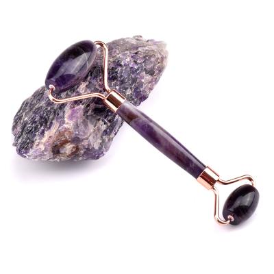 China New Amazon Hot Crystal Jade Queen Style Amethyst Comfortable/Relaxing Amethyst Facial Roller Feel Cool For Women for sale