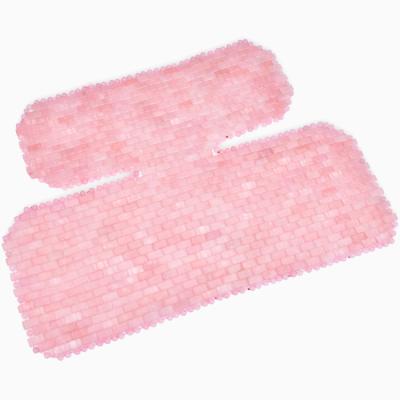 China Anti-wrinkle Crystal Cooling Sleep Smooth Natural, Rose Quartz Jade Neck Shoulder Mask For Skin Beauty for sale