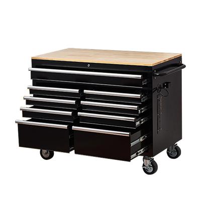 China Auto Repair Shops Warehouse /family/factory/Garage Customized Garage Organizer Drawers Storage Tool Cabinet 9 Wheel Metal Tool Cart for sale