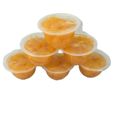 China Canned plastic cups of tangerine fruit in syrup inJuice sleeve canned fruits in cup for sale