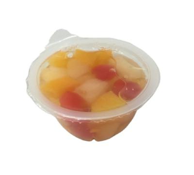 China 4oz Canned Plastic Canned Fruit In Cup Syrup Fruit Salad Cups for sale