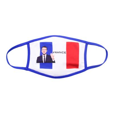 China Customized Printed Daily Promotion National Flag Cotton Run For President Emmanuel Macron Pecres for sale