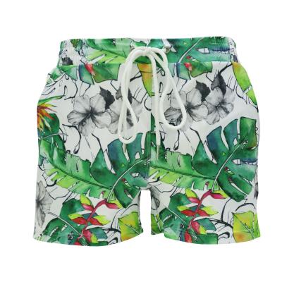 China Custom Logo Summer Green Beach Shorts Anti-UV Mens Swim Trunks Panel for sale