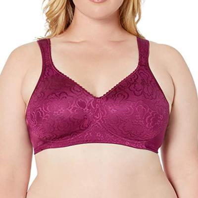 China Custom Sexy Breathable Spandex Antibacterial Plus Size Wire Free Push Up Bra For Women for sale