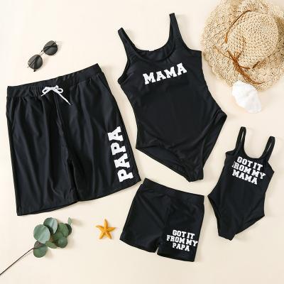 China 2021 Summer Fashion Women's Anti-UV Mommy and Me Beachwear Bikini Swimwear One Piece Swimwear Baby Custom Boys and Girls Swimwear for sale