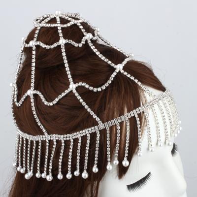 China Fashion Elegant Rhinestone Wedding Crystal Head Chain Hair Jewelry Bridal Headpiece for sale