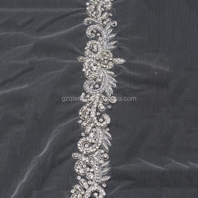 China Bags Bags Wholesale Crystal Sparkle Rhinestone Beaded Applique For Dress for sale