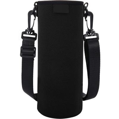 China BOXES Water Bottle Carrier, 1000ML Premium Neoprene Portable Insulated Water Bottle Holder Bag with Adjustable Shoulder Strap for sale