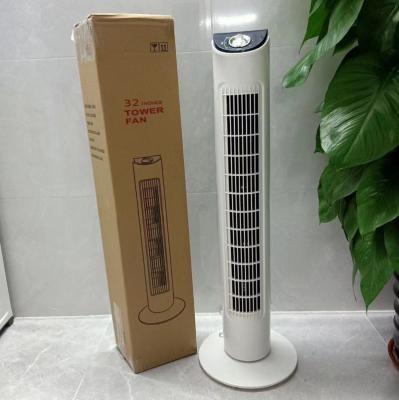 China 32 Inch Household Multi-Function Floor Fan Small Household Air Conditioning Fan Mechanical Tower Leafless Silent Fan for sale