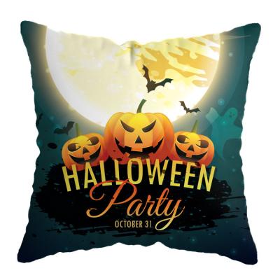 China Anti Dust Mite Halloween Tile Printed Pillow Cover Customized Halloween Cushion Cover Decorative Blanket for sale