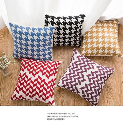 China Anti Dust Mites Accept Custom Embroidered High Quality Cotton Waist Embroidery Cushion Cover Pillow Case Cushion Cover for sale