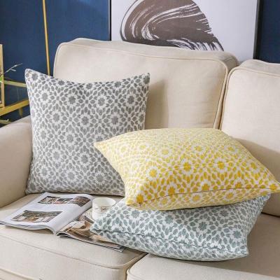 China Anti-Static Solid Pillow Case Cover Knitted Tile Case Chenille Cushion Cover for sale