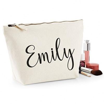 China Eco-Friendly Customized Daily Use Canvas Organic Cotton Eco-Friendly Makeup Bag Portable Cosmetic Pouch With Zipper for sale