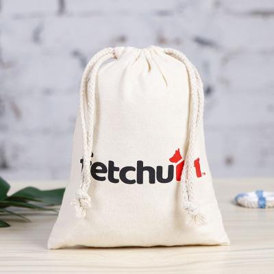 China Eco-friendly Luxury Cotton Canvas Tote Bag Soft Canvas Shoe Garment Dust Drawstring Bag for sale