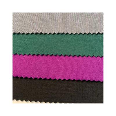 China Stretch One Side Plain 13%Spandex 240GSM Side Brushed Jersey Fabric 87% Polyester For Garment for sale