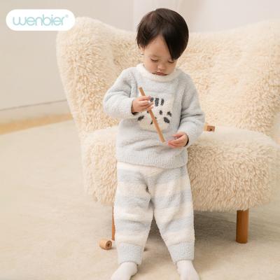 China Wenbier Microfiber Cotton Baby Pajamas Thermal Clothes Night-gown Seamless Cute Organic Thermal Lovely Cartoon Long Robe for sale